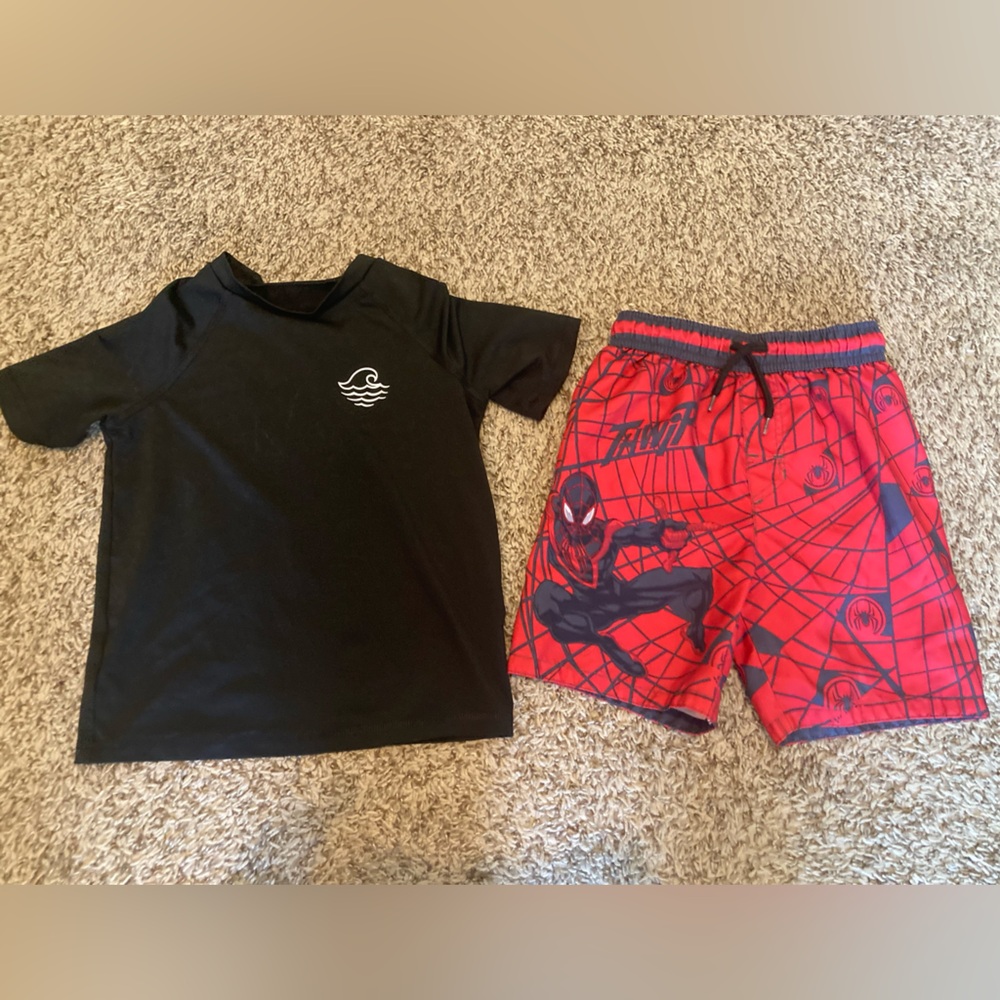 Marvel Rashguard Swim Set size small
